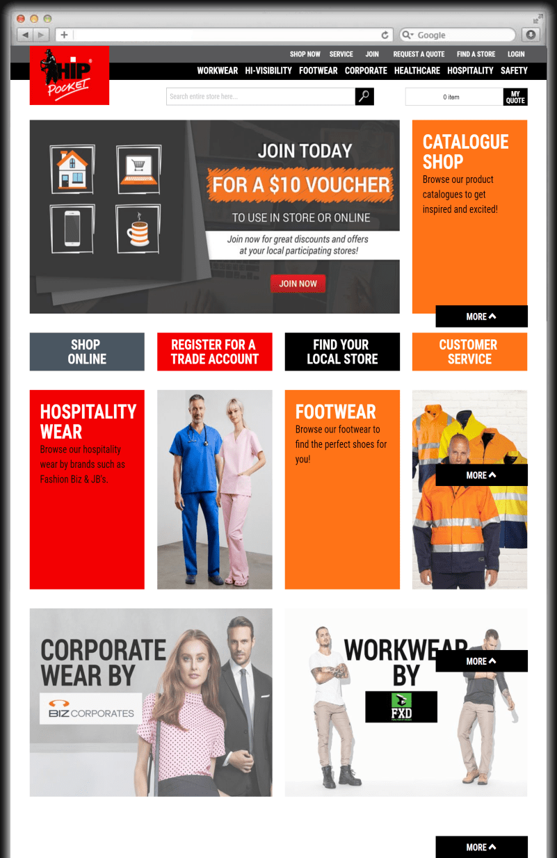 workwear clothing shop