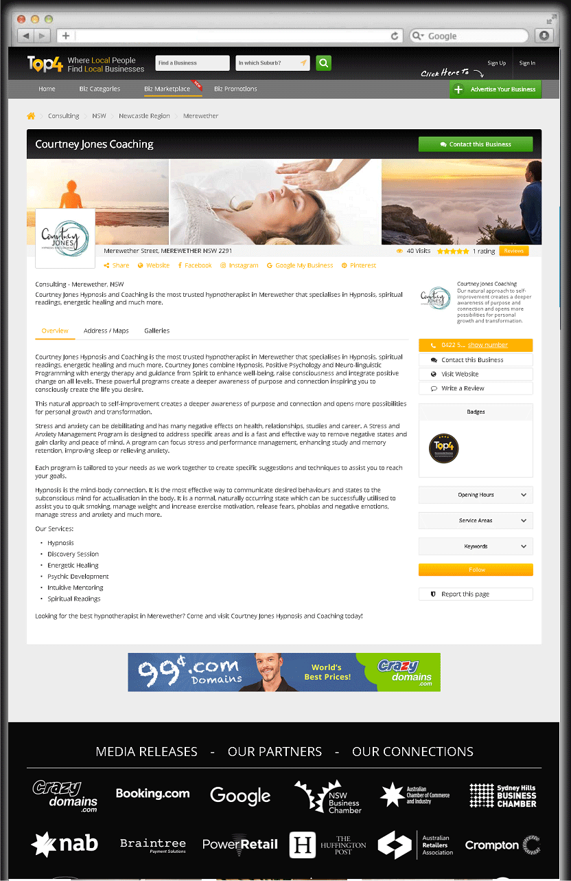 Hypnotherapist Merewether