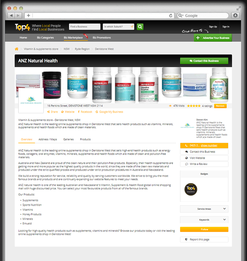 Online Supplements Shop