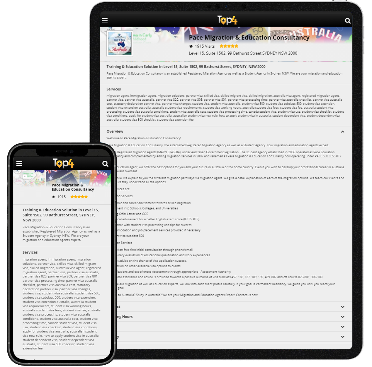 Pace Migration & Education Consultacy - Digital Marketing Case Study - Top4 Marketing