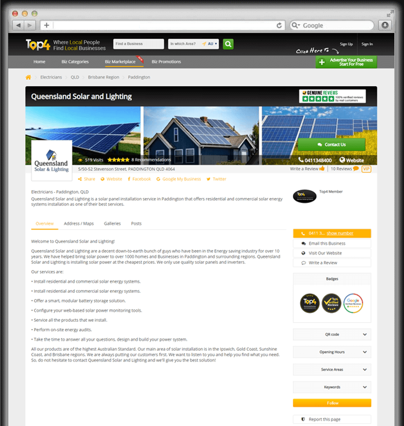 Website Development for Electrician - Solar Pump Sales