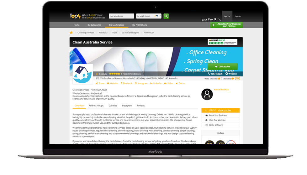SEO for cleaning service company in Sydney
