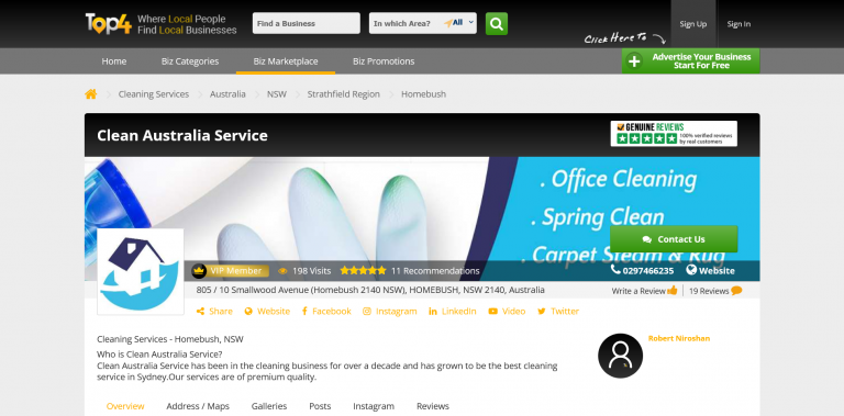 SEO for cleaning service company in Sydney