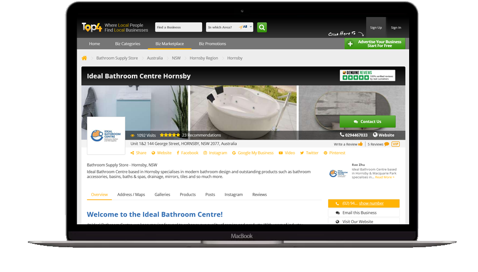 Web Development for Bathroom Supply - Ideal Bathroom Centre