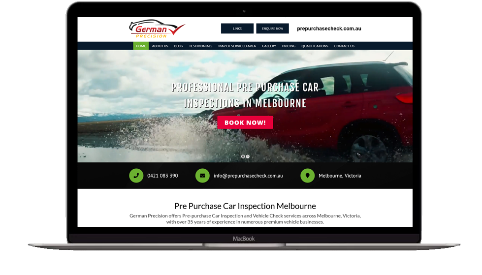 Website Redesign for a Local Vehicle Inspection - German Precision