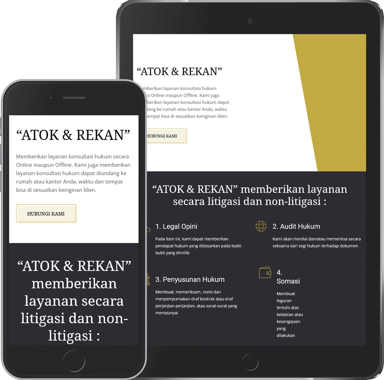 Website Development for Legal - Atok & Rekan