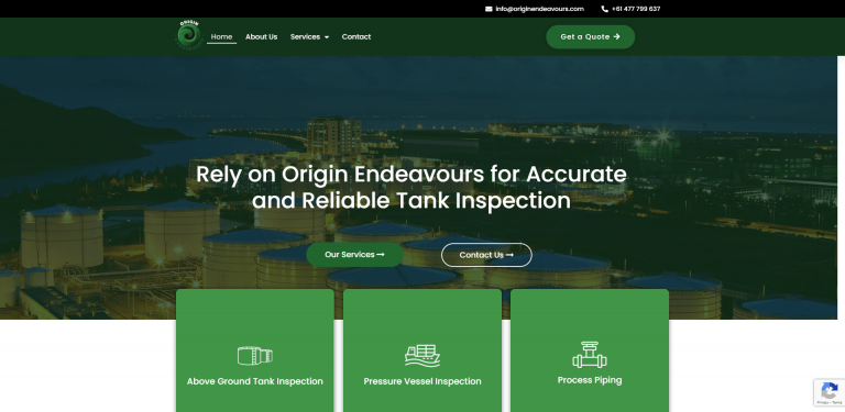 Website Development for Heavy Machinery - Origin Endeavours