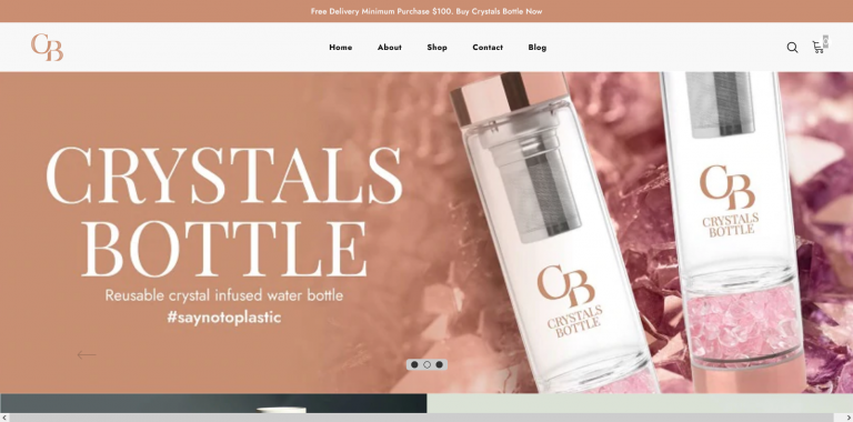 Website Development for Retail - Crystals Bottle 5