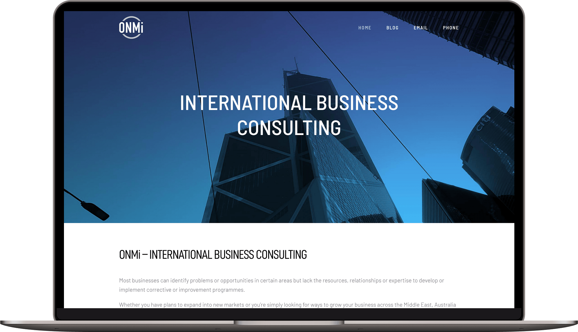 How did we come up with a desired online persona for an international business consulting firm?
