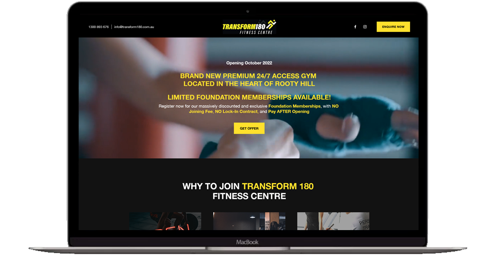 Website redesign for Gyms and Fitness Centres