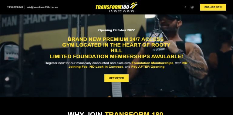 Website redesign for Gyms and Fitness Centres