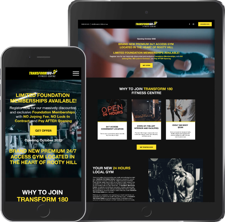 Website redesign for Gyms and Fitness Centres