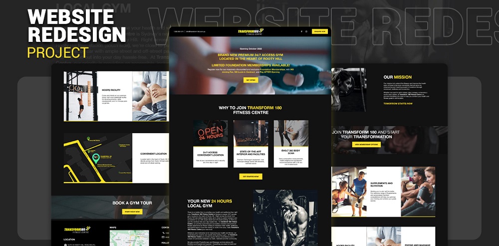 Website redesign for Gyms and Fitness Centres