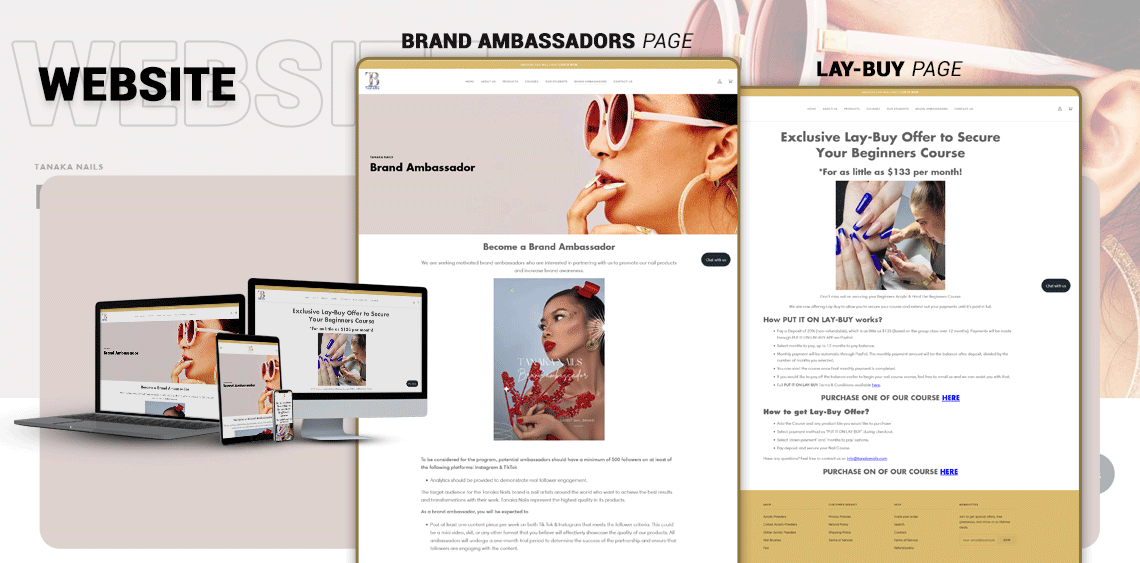 Landing Page Services - Tanaka Beauty