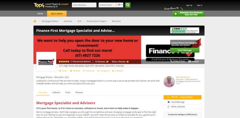 Digital Marketing Services for Mortgage Brokers Finance First