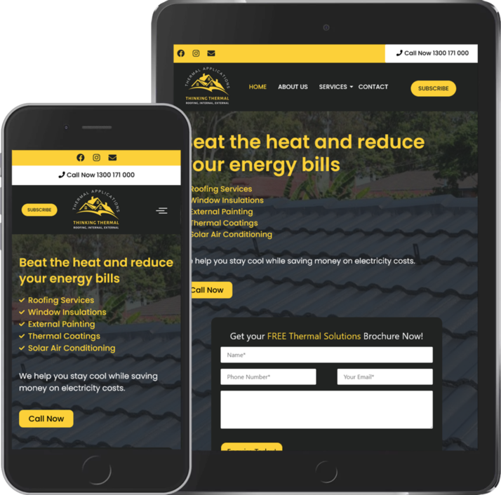 Website Development for Roofting Construction - Thinking Thermal