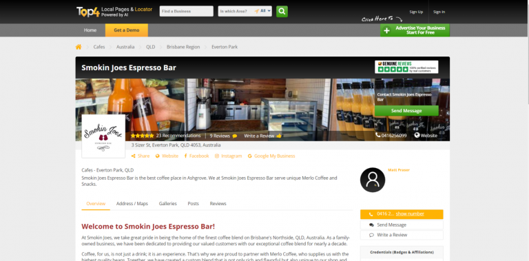 Digital Marketing for Smokin Joes Cafe