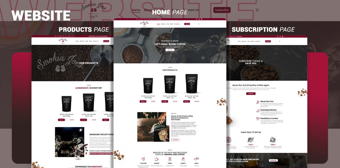 Ecommerce Website Development for Smokin Joes Cafe