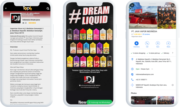 SEO Services for Retail - Indonesia Dream Juice