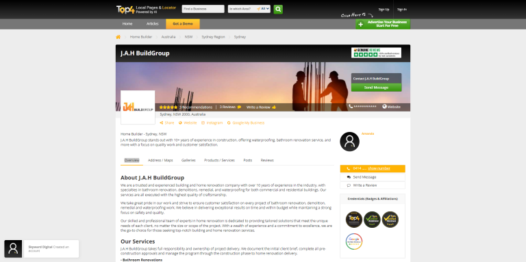 SEO Service To J.A.H BuildGroup