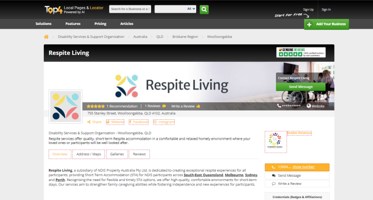 Website Development - Respite Living
