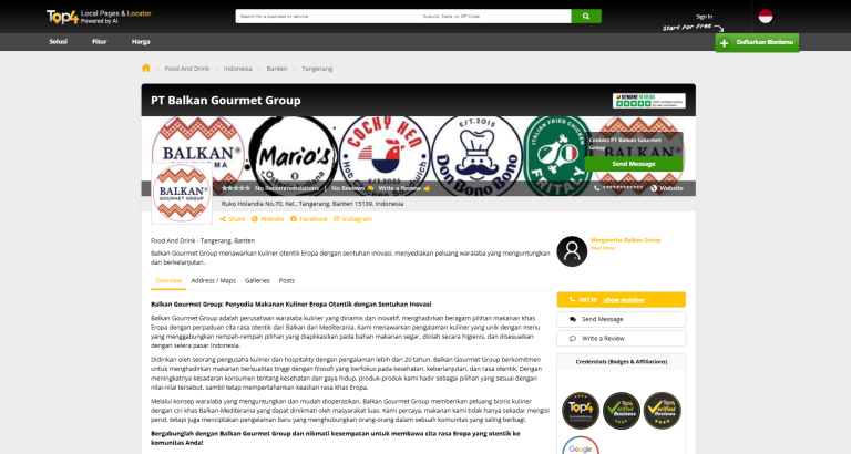 SEO Services for Balkan Gourmet