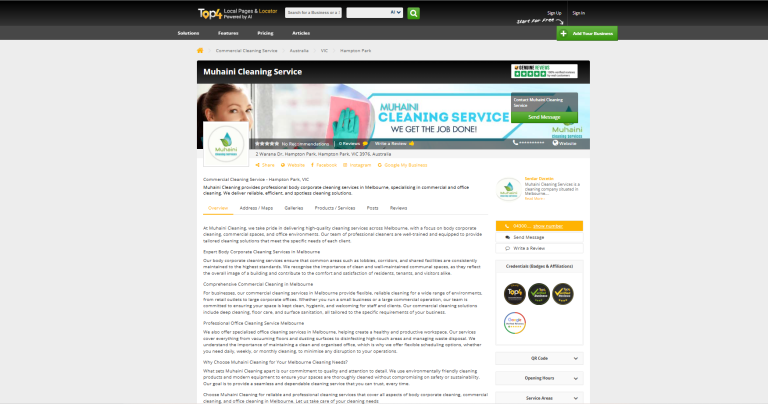 SEO Services for Muhaini Cleaning