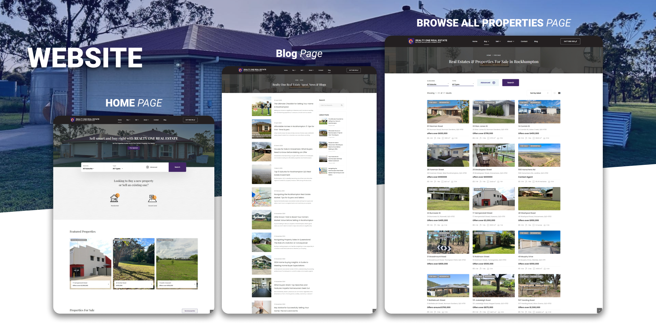 Realty One Real Estate - Website Development