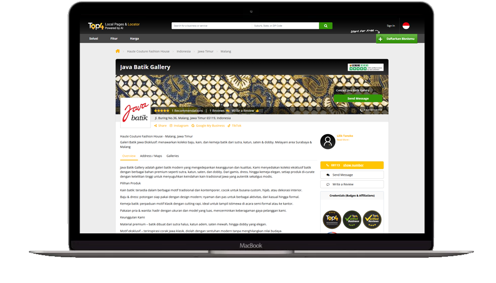 Social Media Marketing for Java Batik