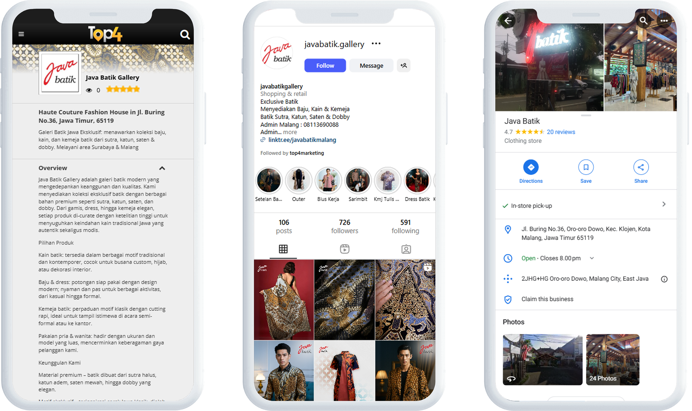 Social Media Marketing for Java Batik