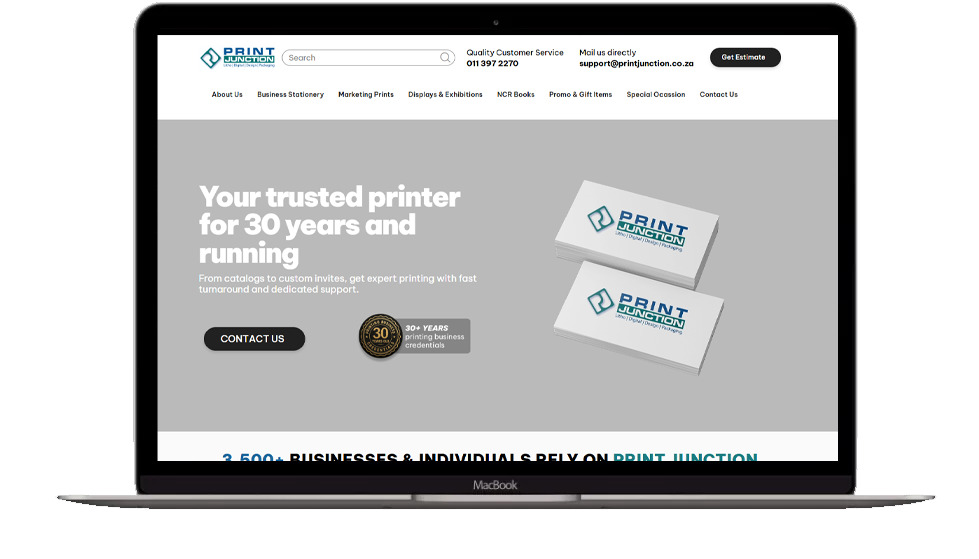 website  development for digital printing service