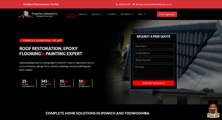 Website Development for Properties Unlimited Group