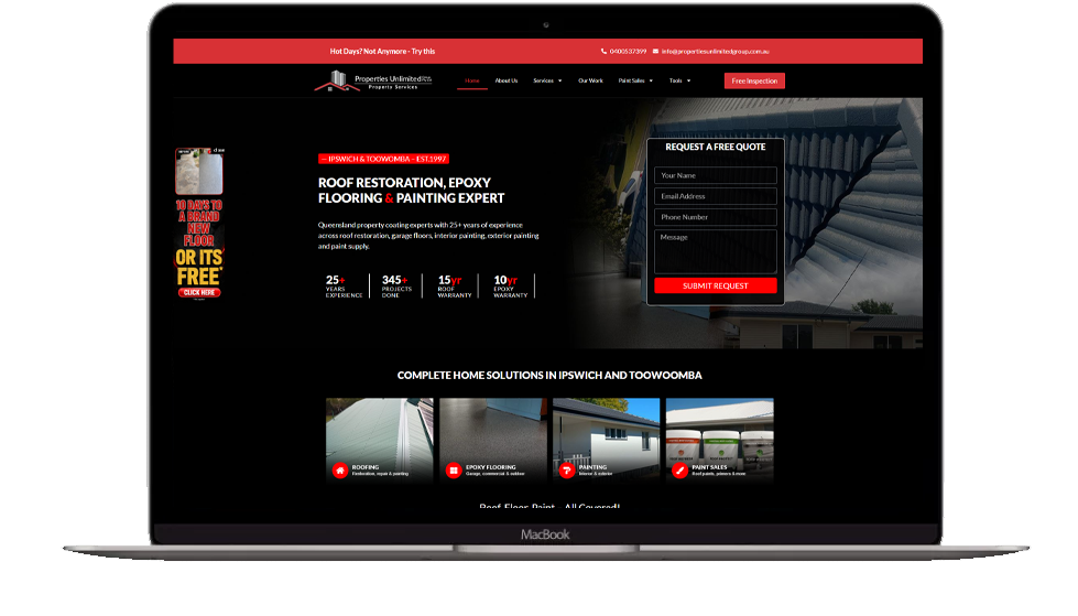 Website Development for Properties Unlimited Group