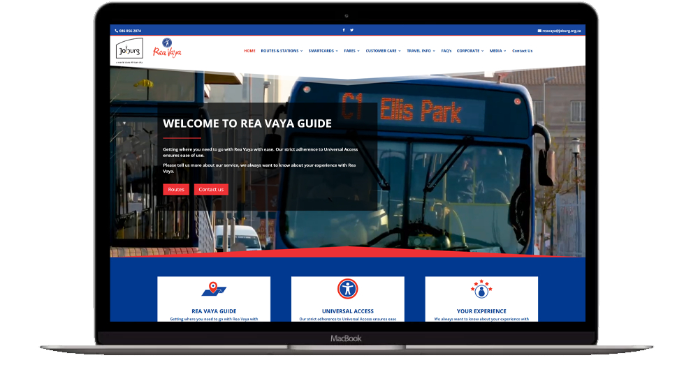 UX Audit & Website Improvement for Rea Vaya Johannesburg