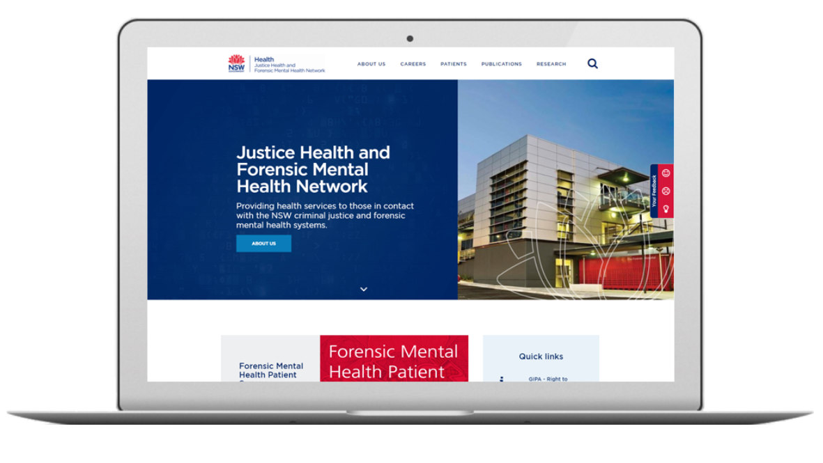Website Development for The Justice Health and Forensic Mental Health Network