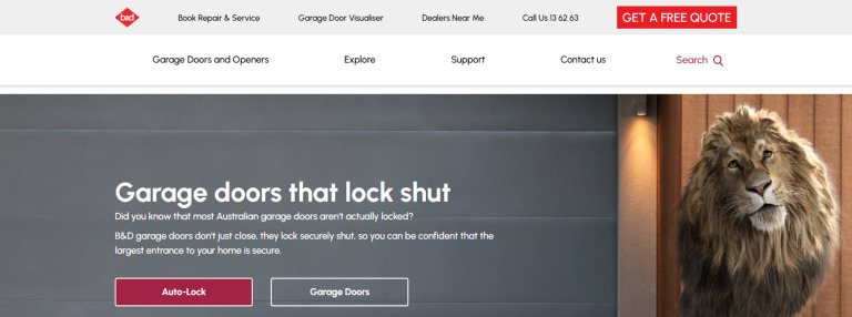 Website Redesign & Interactive Visualisation Tool for B&D Garage Doors