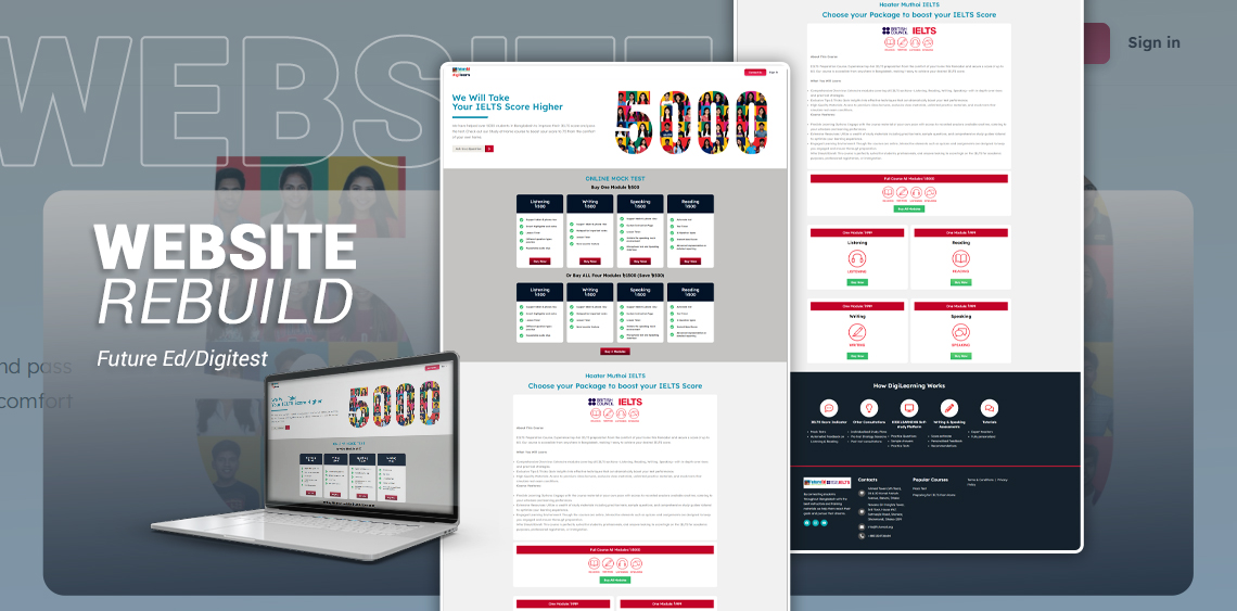 website rebuild for digitest case study