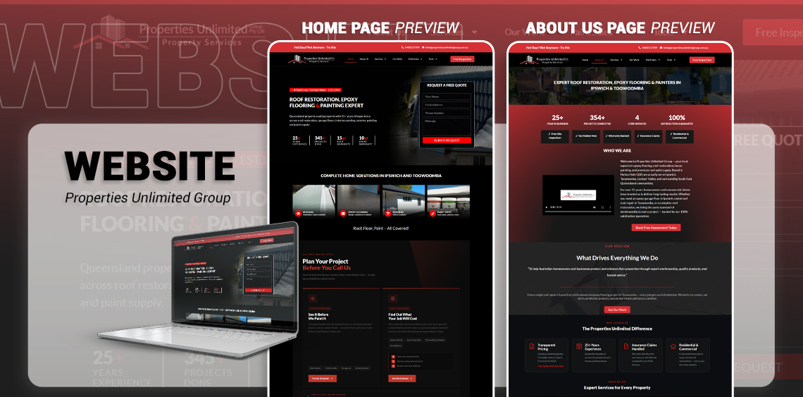 Website Development for Properties Unlimited Group