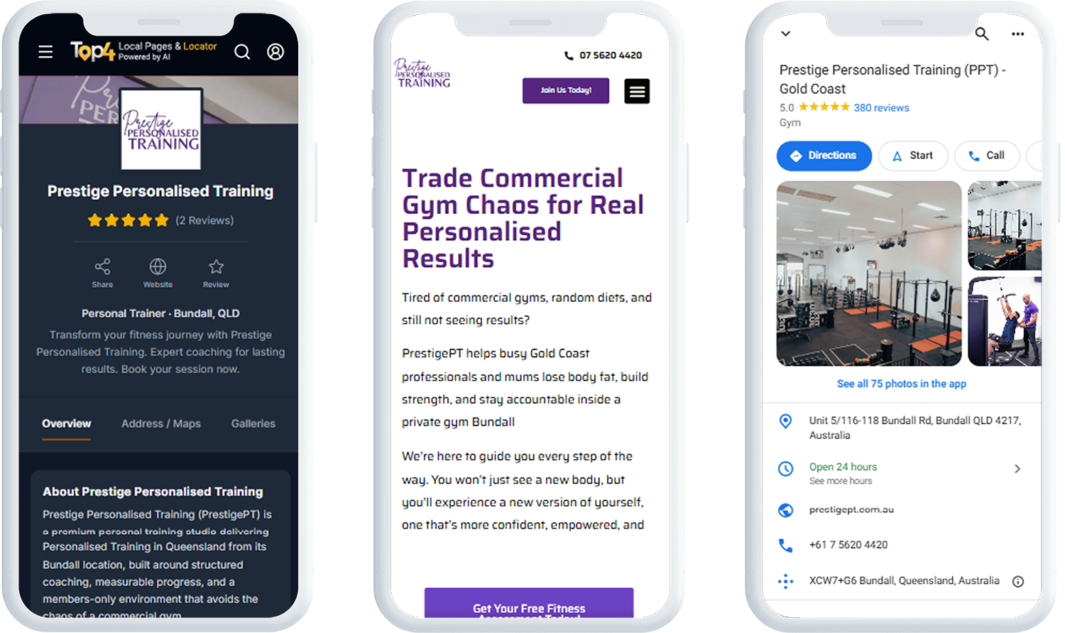 seo service for prestige pt case study responsive