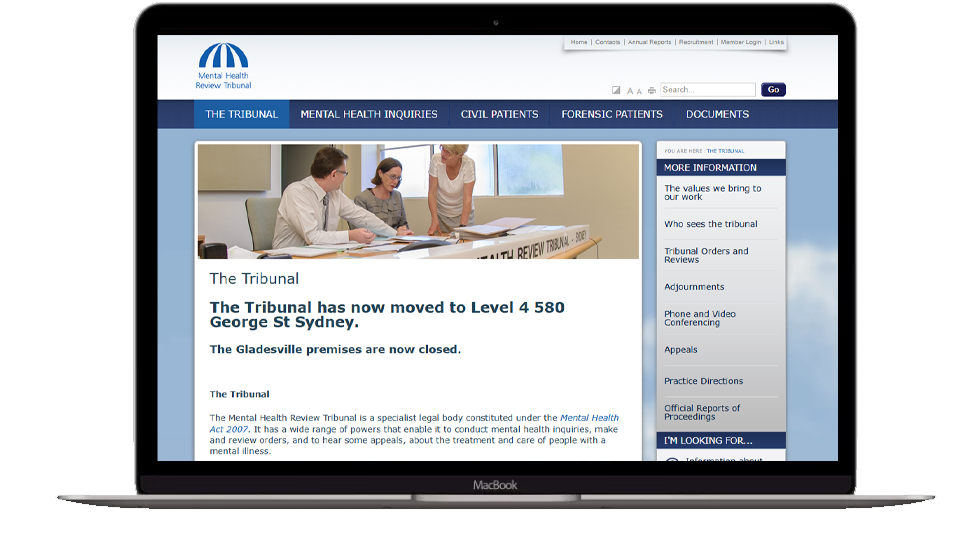 Website Rebuild for Mental Health Review Tribunal