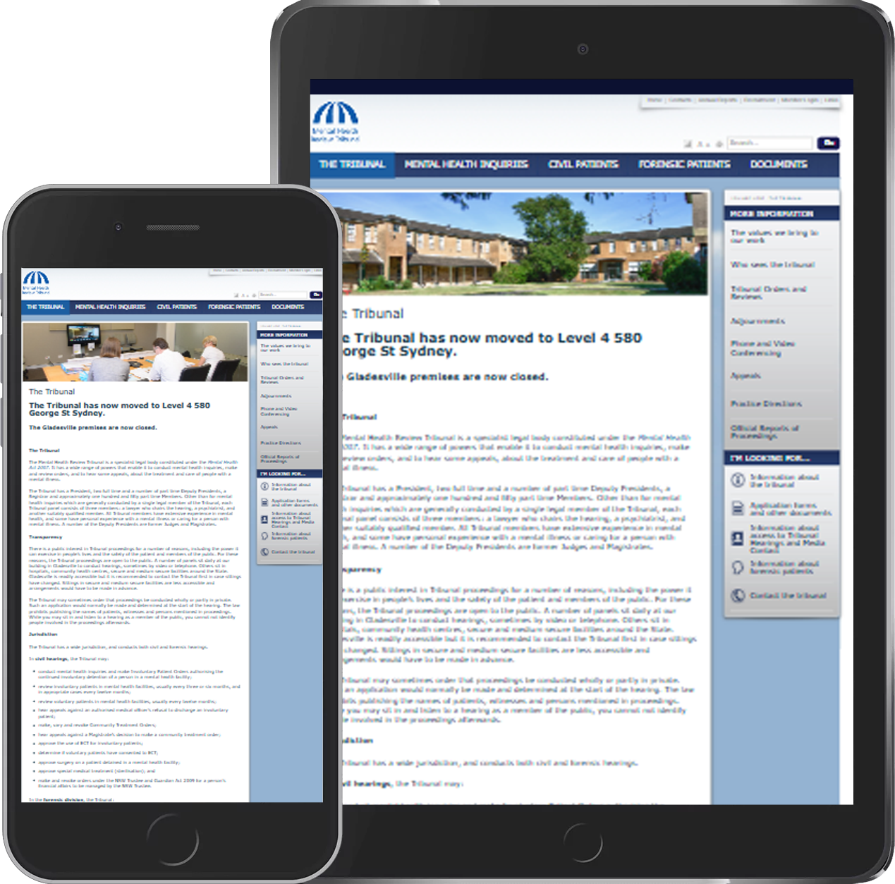 website rebuild for mhrt