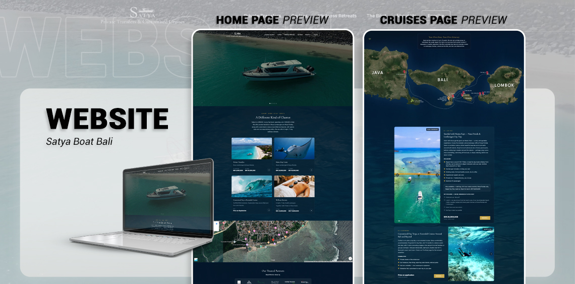 Website development for Satya Boat Bali